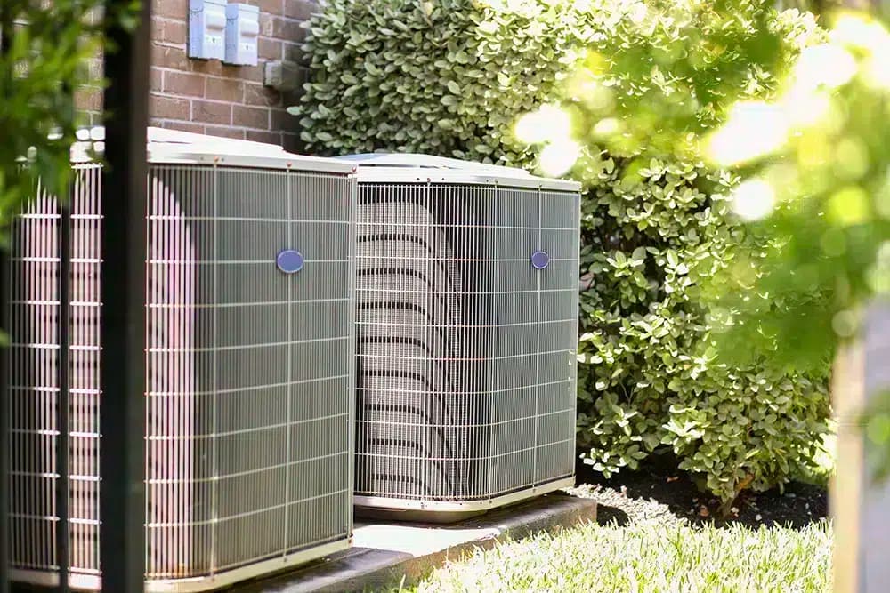 Air conditioners outside of residential home in Waldorf, MD.