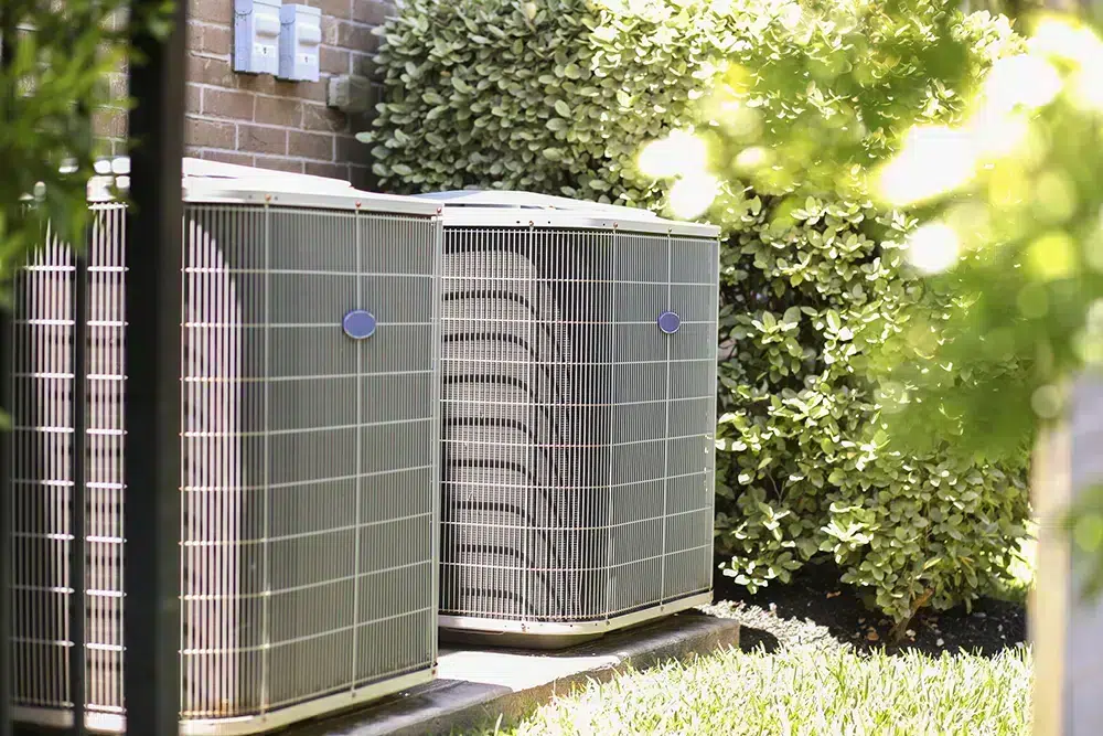 Air conditioners outside of residential home in Waldorf, MD.